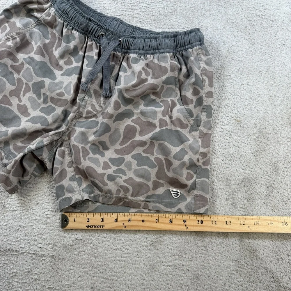Burlebo Shorts Mens Small Camo Hybrid Lined Active Drawstring Performance